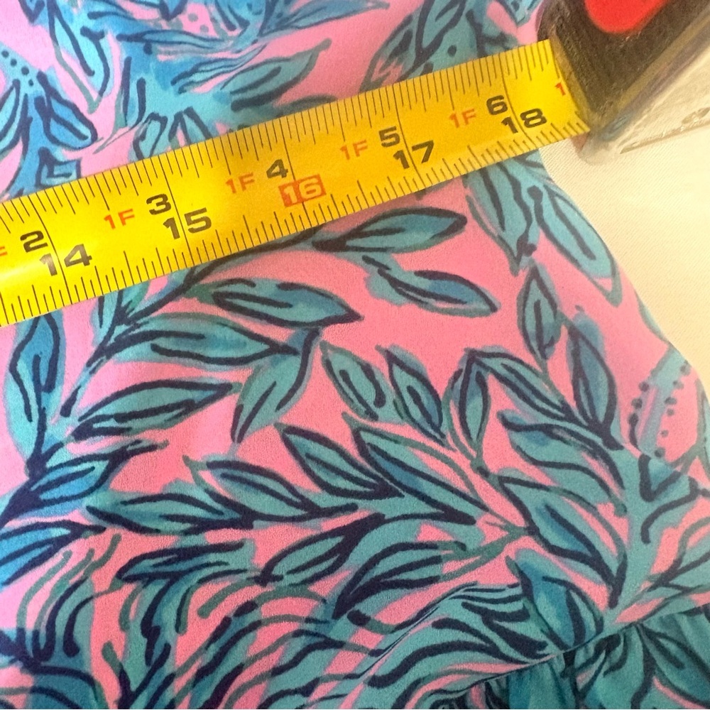 Lilly Pulitzer Zadie top featuring short flutter sleeves and a peplum silhouette - Picture 6 of 9